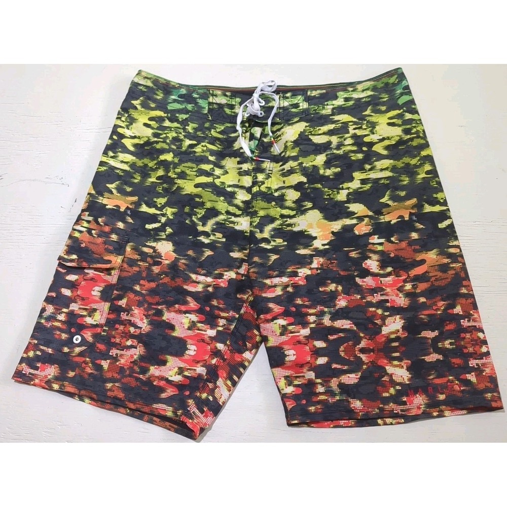 Marley Boardshorts Swim Shorts Trunks Size 36‎ Men's Rasta Bob Marly USA Camo